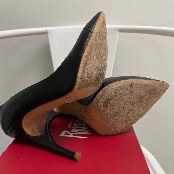 Jerome C. Rousseau Black Leather Heels - Picture 6 of 7